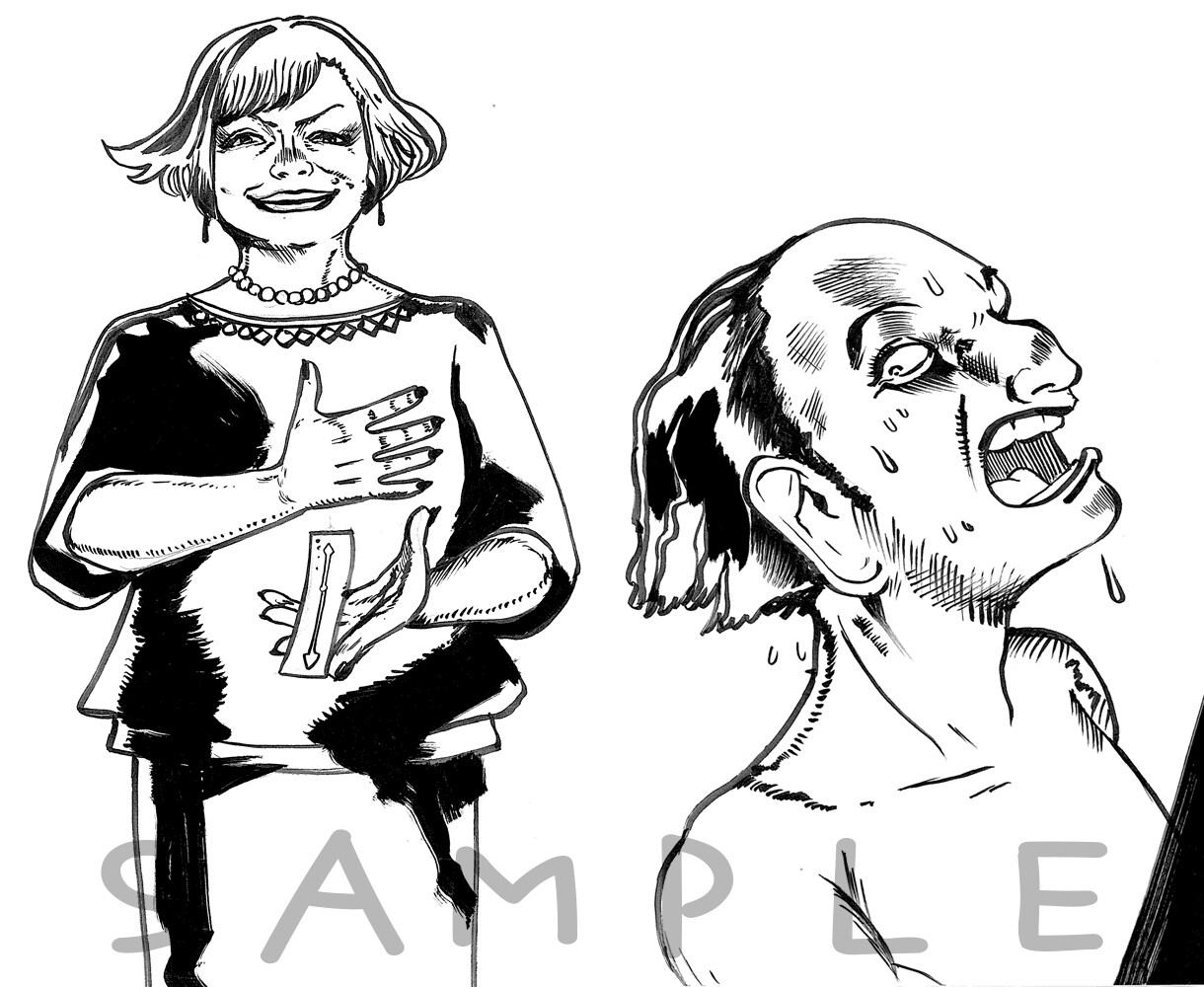 ジョジョ風の似顔絵 作成致します SNSのアイコンやプレゼントなどに♪ イメージ1
