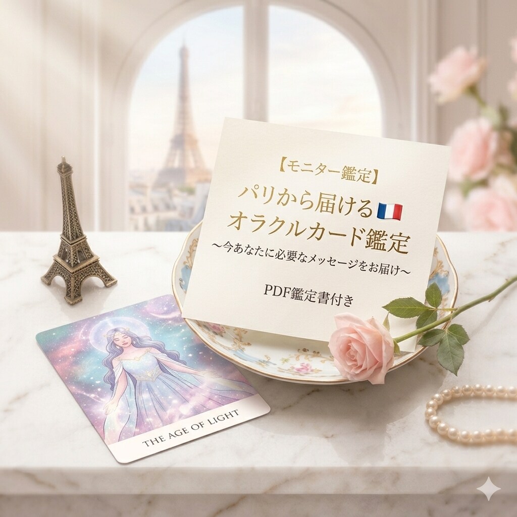 パリの人気鑑定師がオラクルカードで鑑定します 今のあなたに必要な言葉を、お守りのような鑑定書で届けます イメージ1