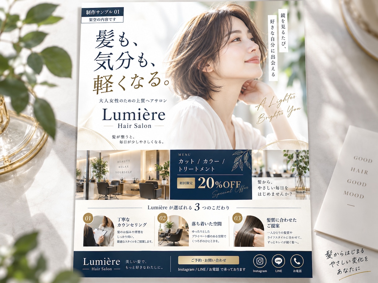 広告の視点で文章から考えるチラシを作ります 原稿がなくても大丈夫。相談から制作・印刷手配まで イメージ2