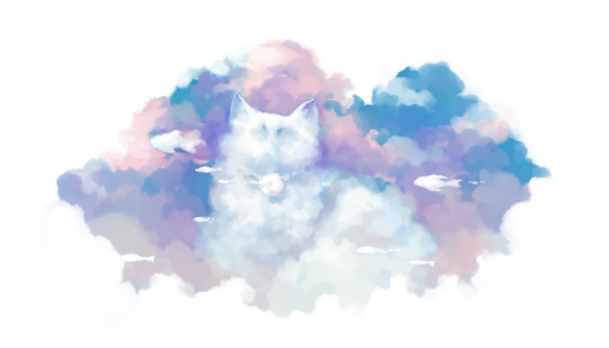 あなたのペットや好きな動物を雲にします もこもこでかわいい動物をお描きします イメージ3