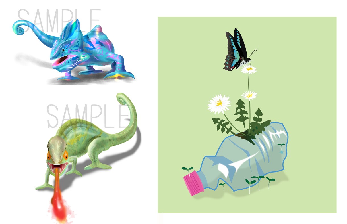 生き物のイラスト作成いたします 学習用、いろんな用途で使えます! イメージ2
