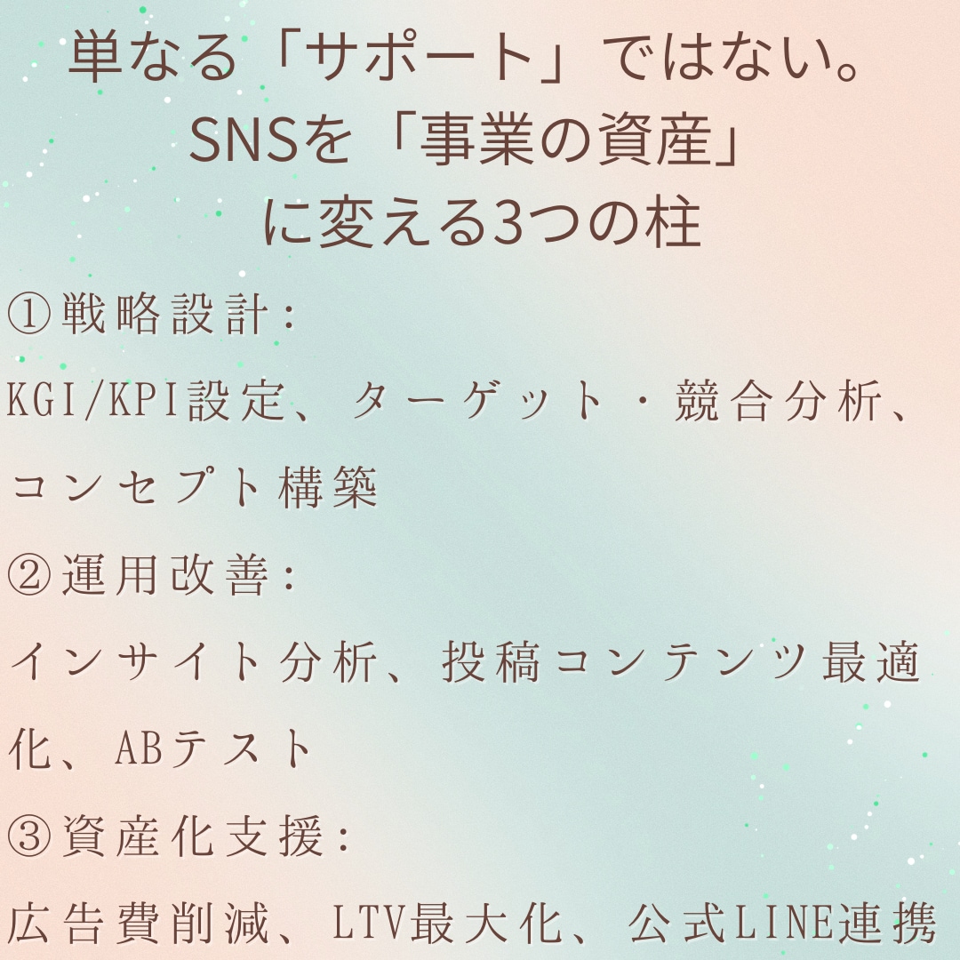 ストレス・迷いのないSNS運用の土台を構築します 25%オフで圧倒的にお得。ビデオ通話4回分。頻度も自由です イメージ8