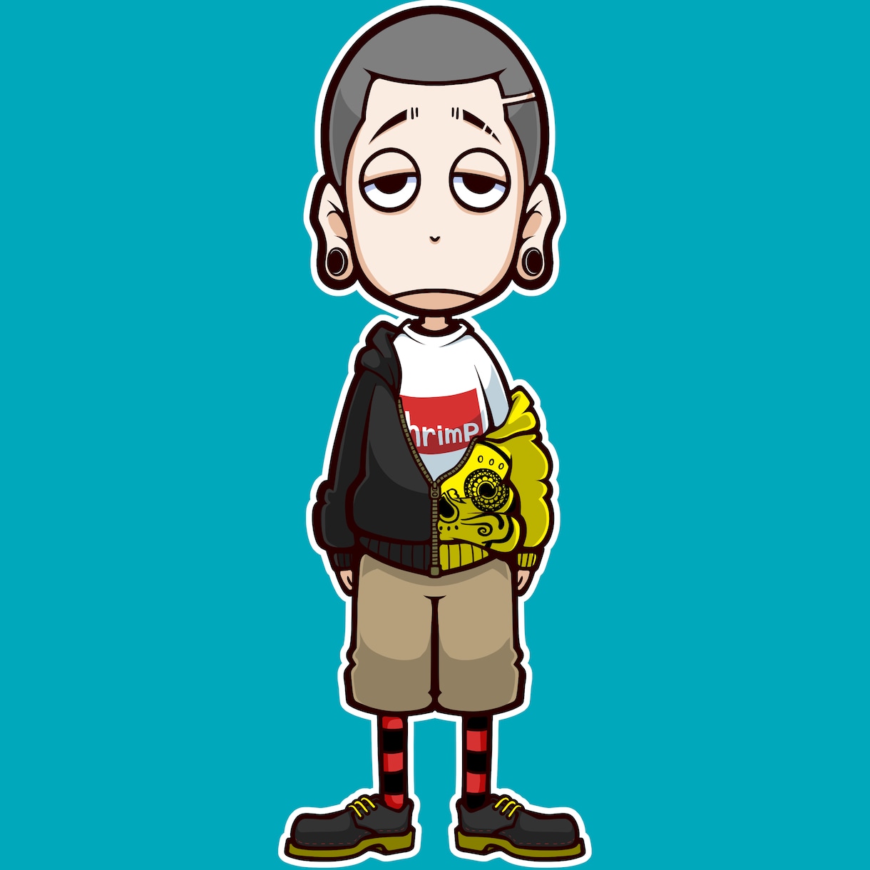 アイコンに最適！ポップ/ストリートな立ち絵描きます アイコン/ヘッダー以外にも各種イラスト受け付けております！ イメージ5