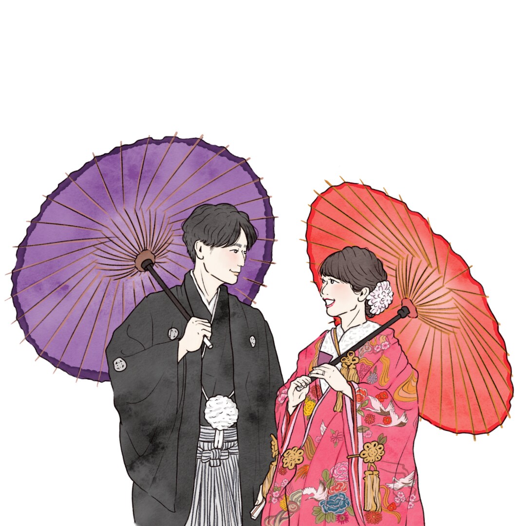 結婚式に◎おしゃれな線画で似顔絵イラスト描きます ◾️ペーパーアイテムにおすすめ◾️似てるウェディングイラスト イメージ7