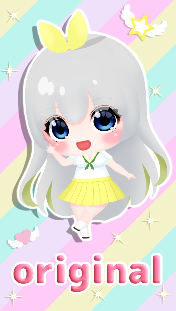 Vtuberちびキャラデザイン〜モデリングします ちびキャラなら全身絵でVtuber活動可能♪ イメージ7