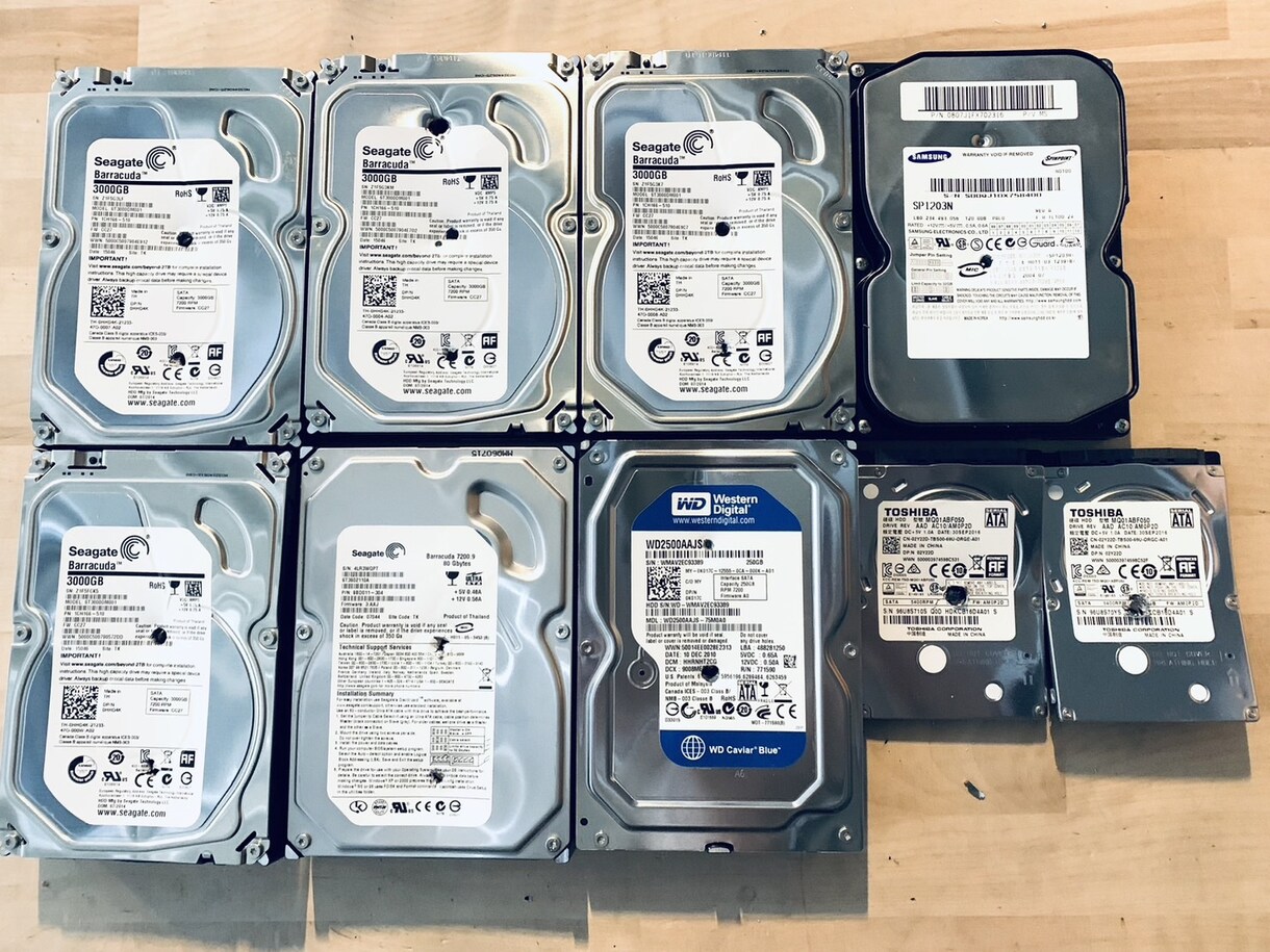 パソコン等のHDDを物理破壊します HDDを１０００円/台でHDDを物理破壊します イメージ1