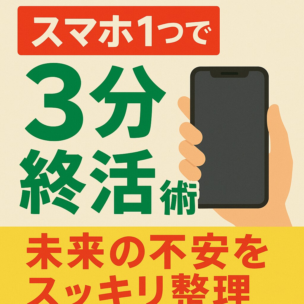 スマホだけ、毎日3分の習慣で終活をはじめます 1000円で家族の未来の混乱を防げます手遅れになる前に！ イメージ1