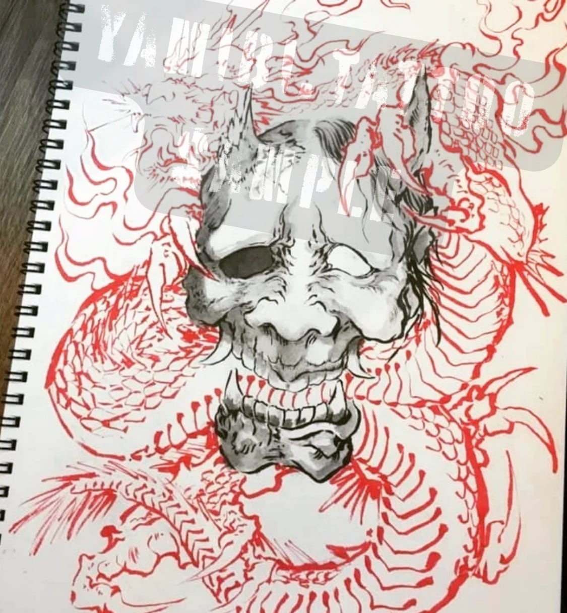 タトゥーデザイン・ブラックアート 描きます 【和✕闇】タトゥーアーティストによるオリジナルアート イメージ7
