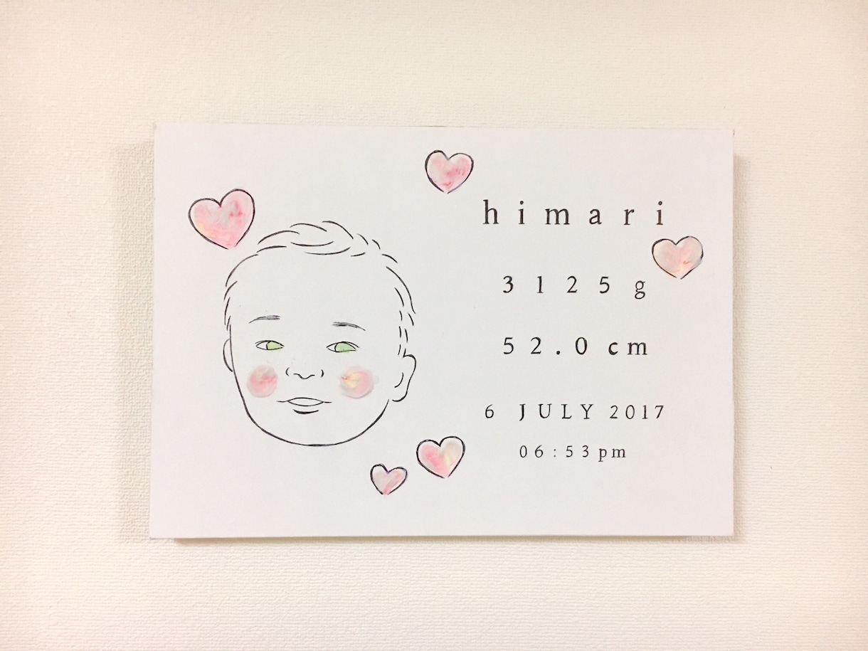 赤ちゃん誕生記念アートパネル作ります 生まれた喜びに♡思い出に♡インテリアに♡ イメージ2