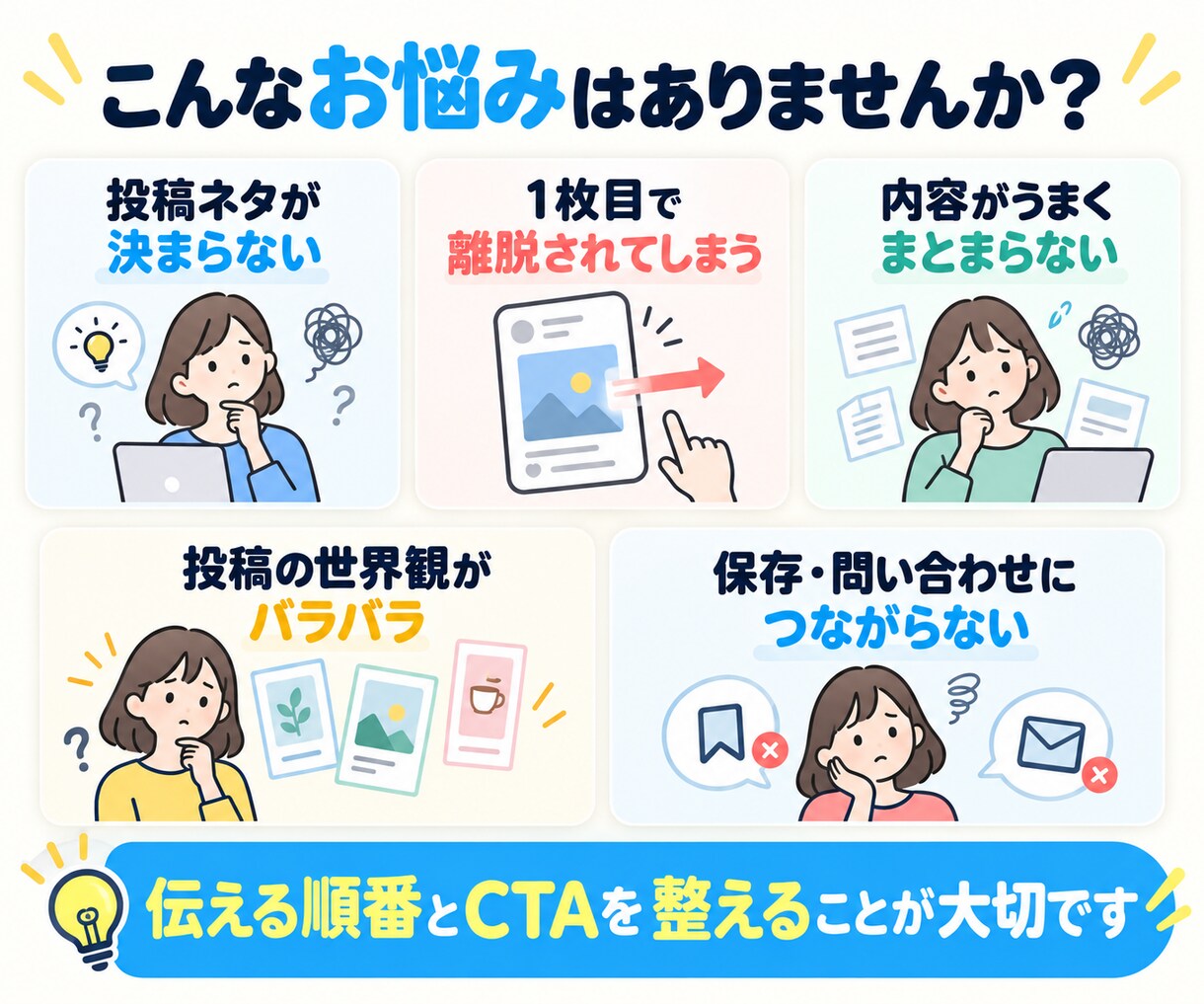 Instagramカルーセル投稿5枚を制作します 店舗向け｜構成・デザイン・CTAまで対応 イメージ2
