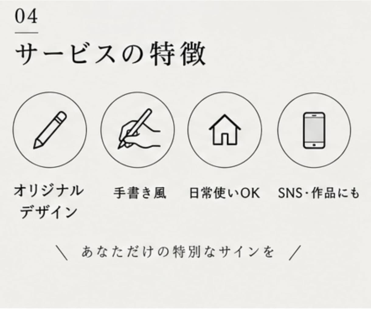 あなたの「お名前」を世界にひとつのサインへ致します 個人名・店舗名・ブランド名など用途や雰囲気に合わせてデザイン イメージ6