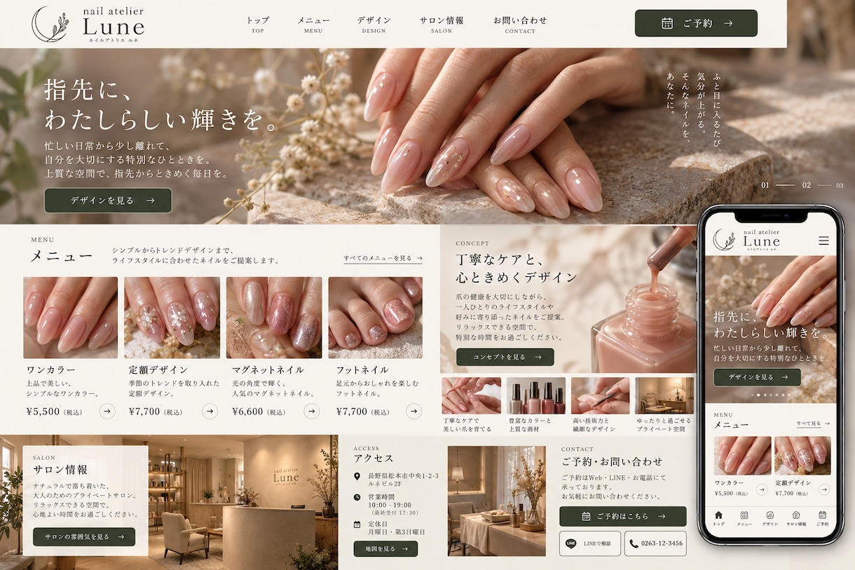 ホームページのイメージ画像ます お店のHPを作成する際のイメージ画像を作成します イメージ3