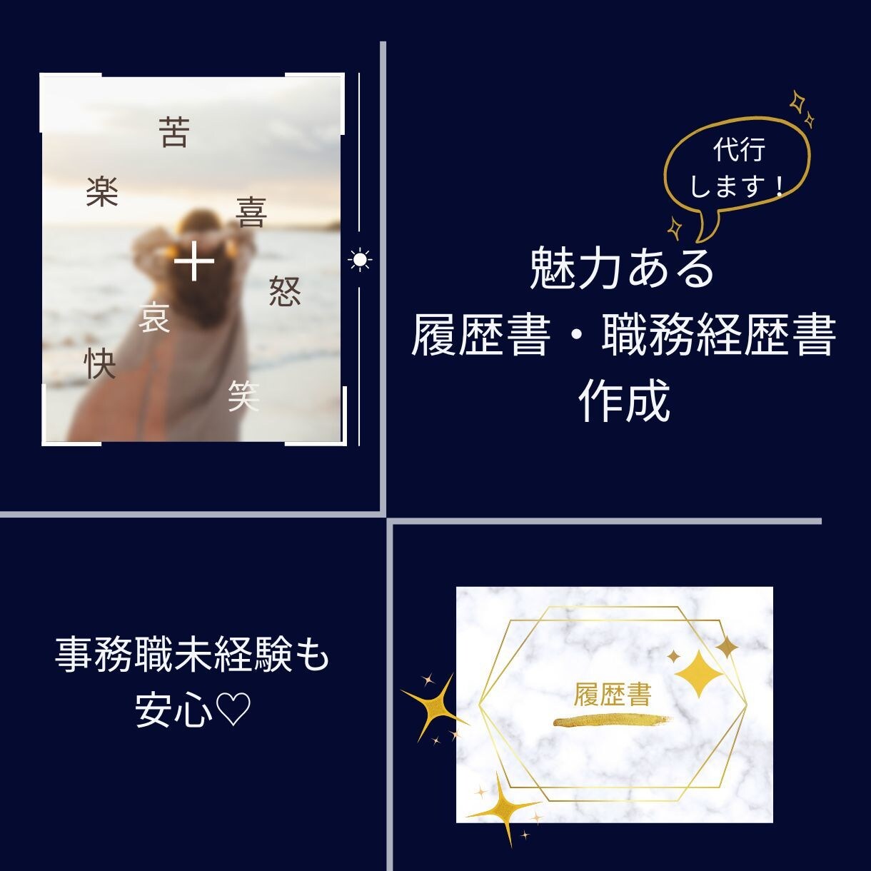 あなたの強みを発見♪履歴書の代行作成します 強みや得意を引き出し、個性ある履歴書・職務経歴書に☆ イメージ1