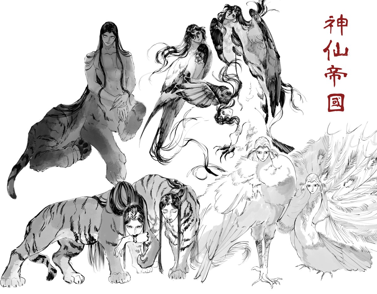 モノクロイラストを描きます どこか恐ろしくも美しいイラスト！ イメージ1