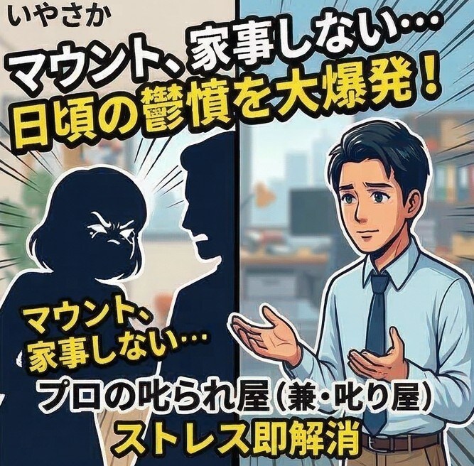 嫌なアイツに倍返し！私が代わりに叱られます 叱るも叱られるも自由自在！非日常の会話で心のデトックス！ イメージ3