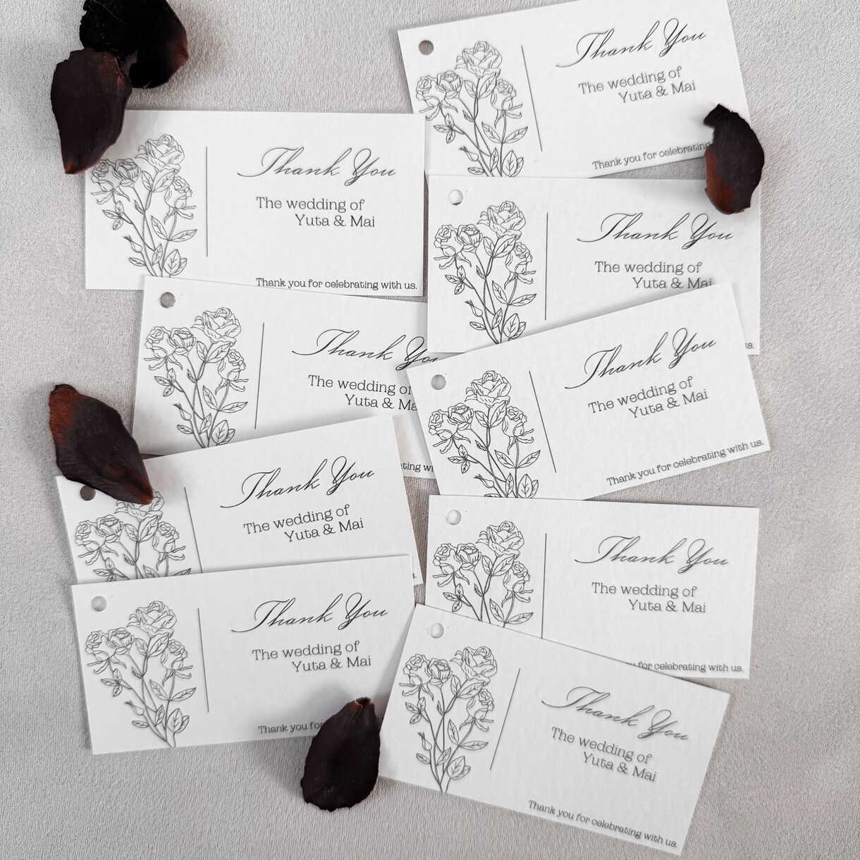 デジタルロゴを入れたサンキューカードを作成します 【10部セット / 以降10部単位で追加注文可能】 イメージ1