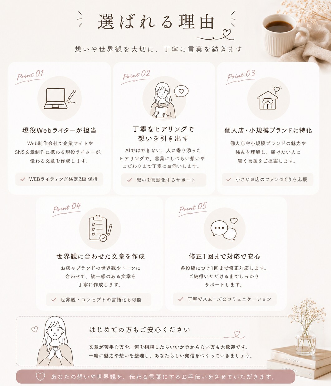 現役ライターがInstagram投稿文を作成します “なんとなく投稿”を、“ファンに届く愛され発信”へ。 イメージ7