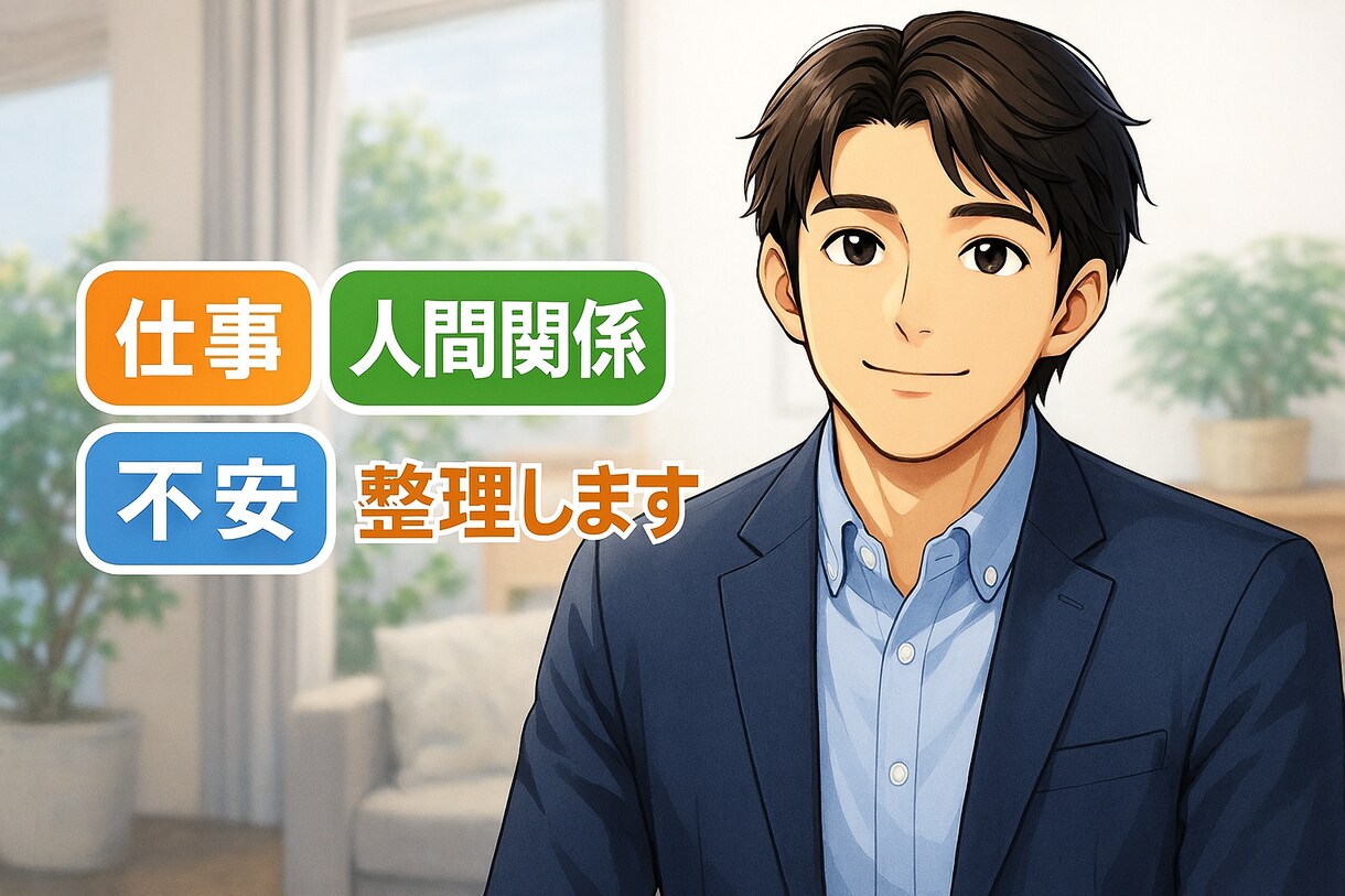 仕事と人間関係の不安を整理します 仕事・評価・将来の不安を整理します。匿名相談・守秘厳守 イメージ1