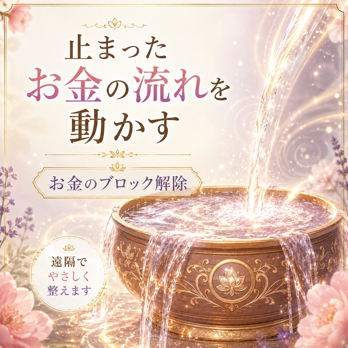 お金のブロックを解除して止まった流れを動かします 自分では気づかない「お金の流れを止める心」を一緒に見つけます イメージ1
