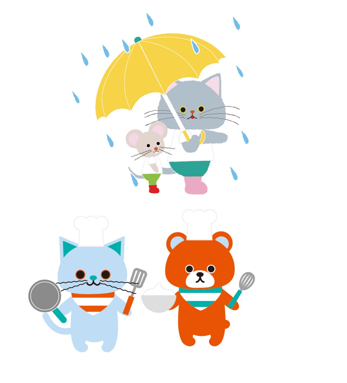絵本のようなかわいいイラストをかきます 似顔絵も可能なレトロ！ポップ！かわいい！イラスト描きます イメージ3