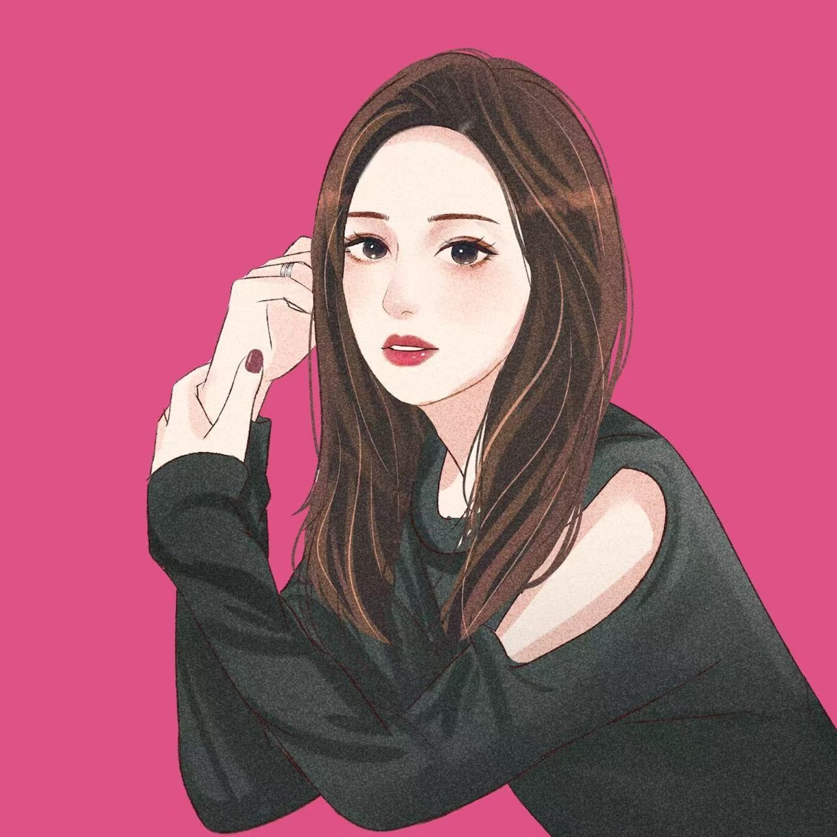 ふんわり水彩タッチで透明感ある人物アイコン描きます ふんわり水彩タッチでSNSに映える可愛いアイコンを作ります イメージ4