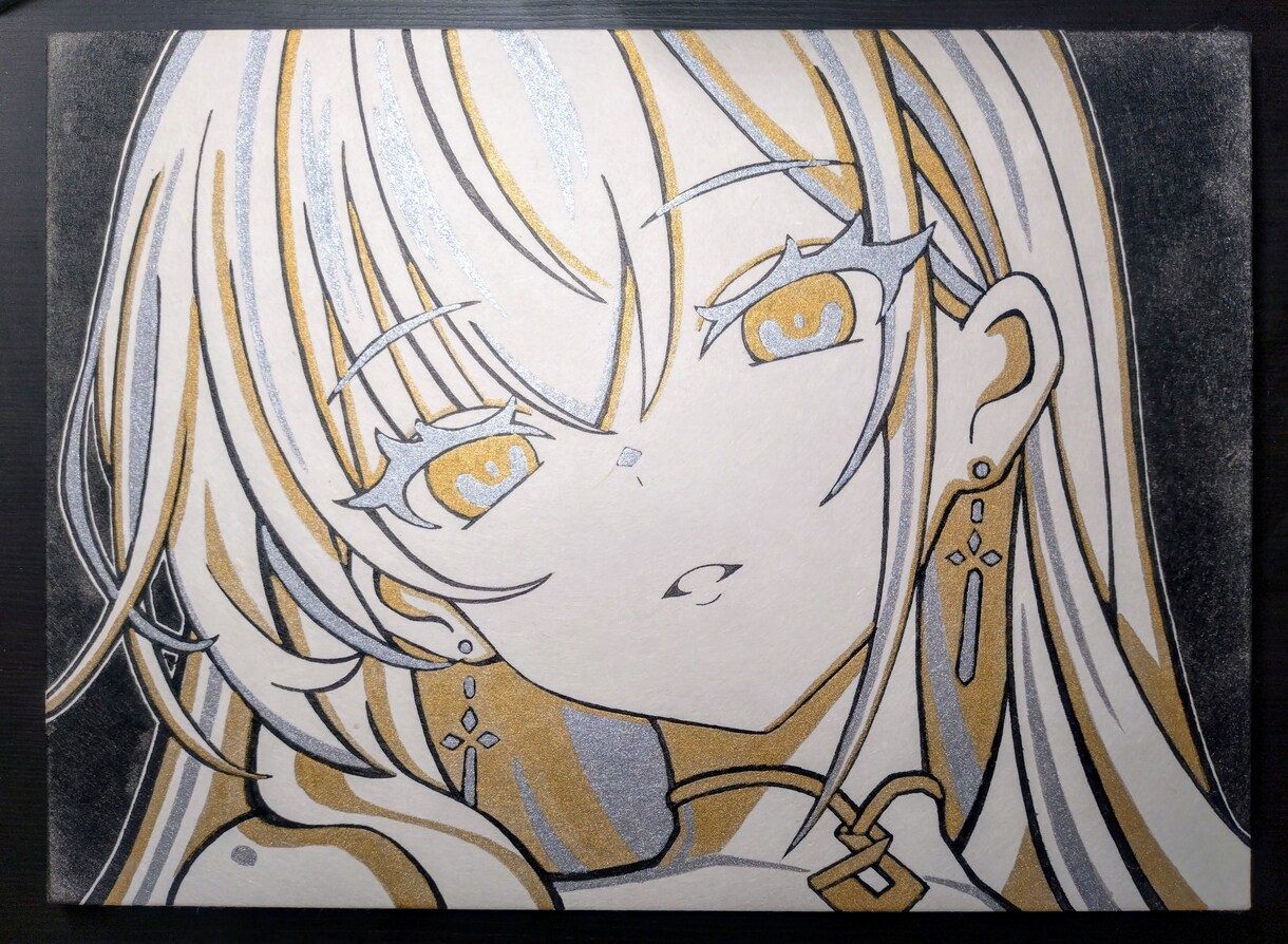 和紙×美少女×シック　一点物イラスト届けます 主に墨を使用した手書き美少女イラストを制作いたします。 イメージ1