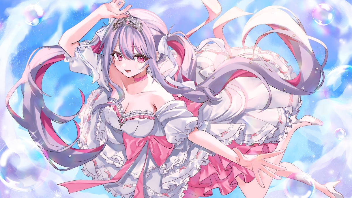 企業実績有◆キラキラ可愛いイラスト描きます 綺麗な色使いで可愛いデザインをお届けします！ イメージ5