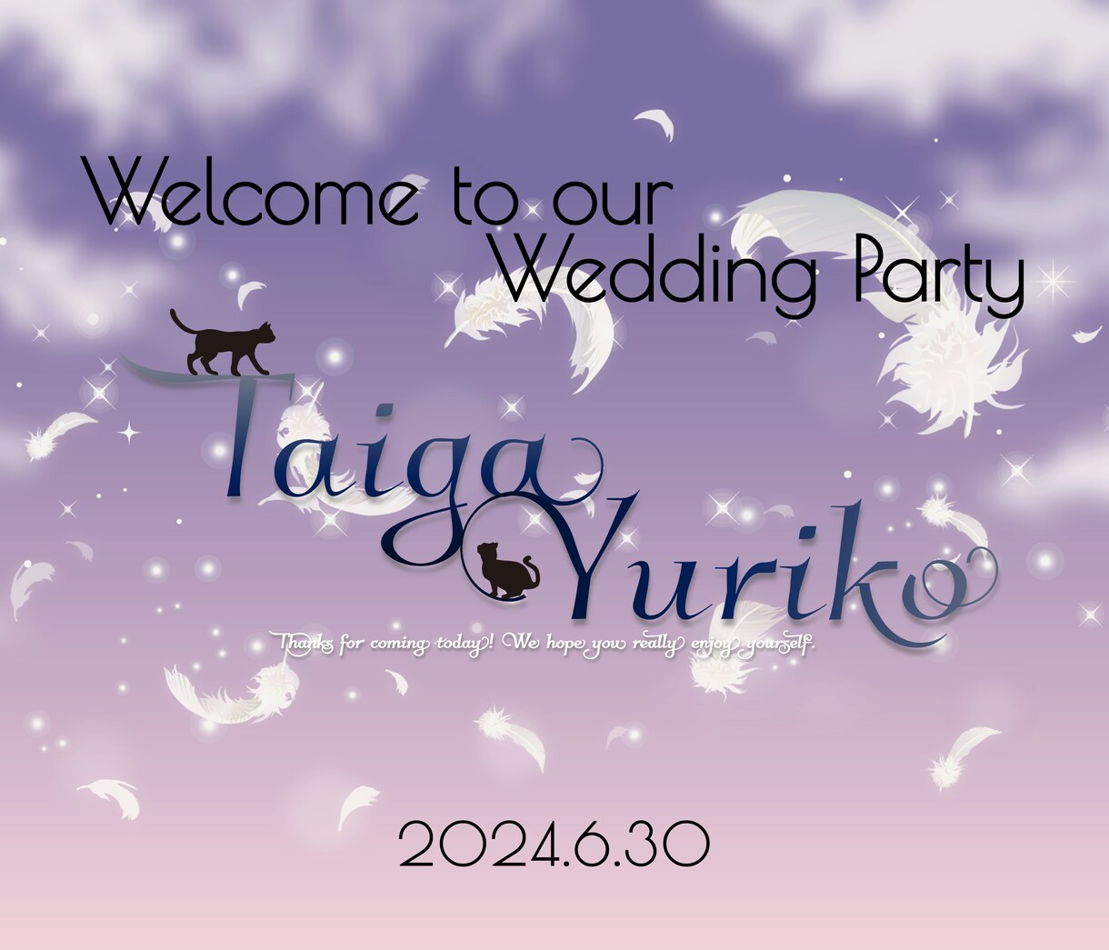 結婚式のウエルカムボード等を作成します すべてオーダーメイド！写真可～画像加工・挿入ver～ イメージ2