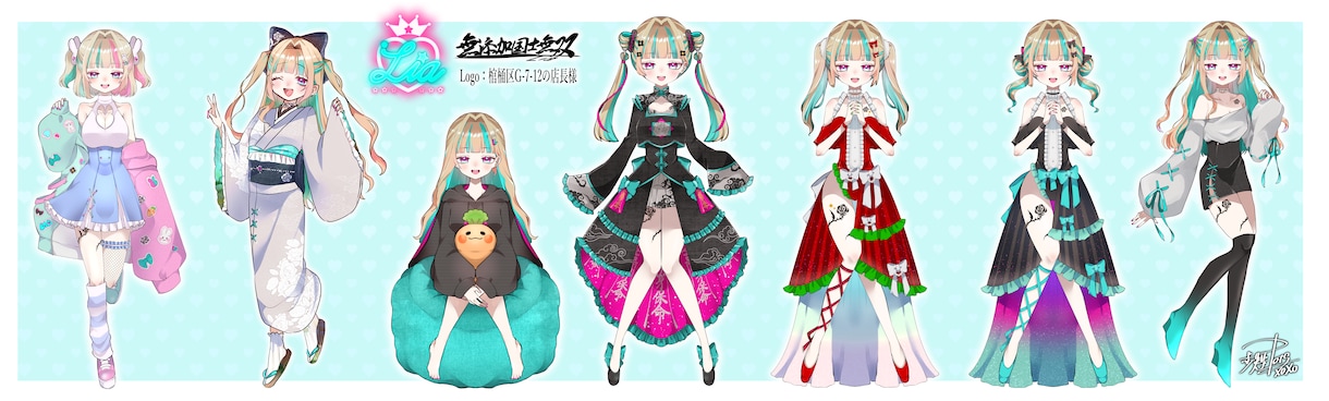 ライバーの立ち絵制作致します カラフルで少しダークな雰囲気が得意です･･･♡ イメージ7