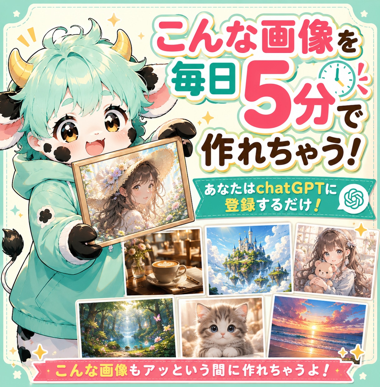 AIが苦手な方も使える画像生成GPTsを作成します サムネ・挿絵・画像を量産できるGPTsをオーダーメイド！ イメージ3