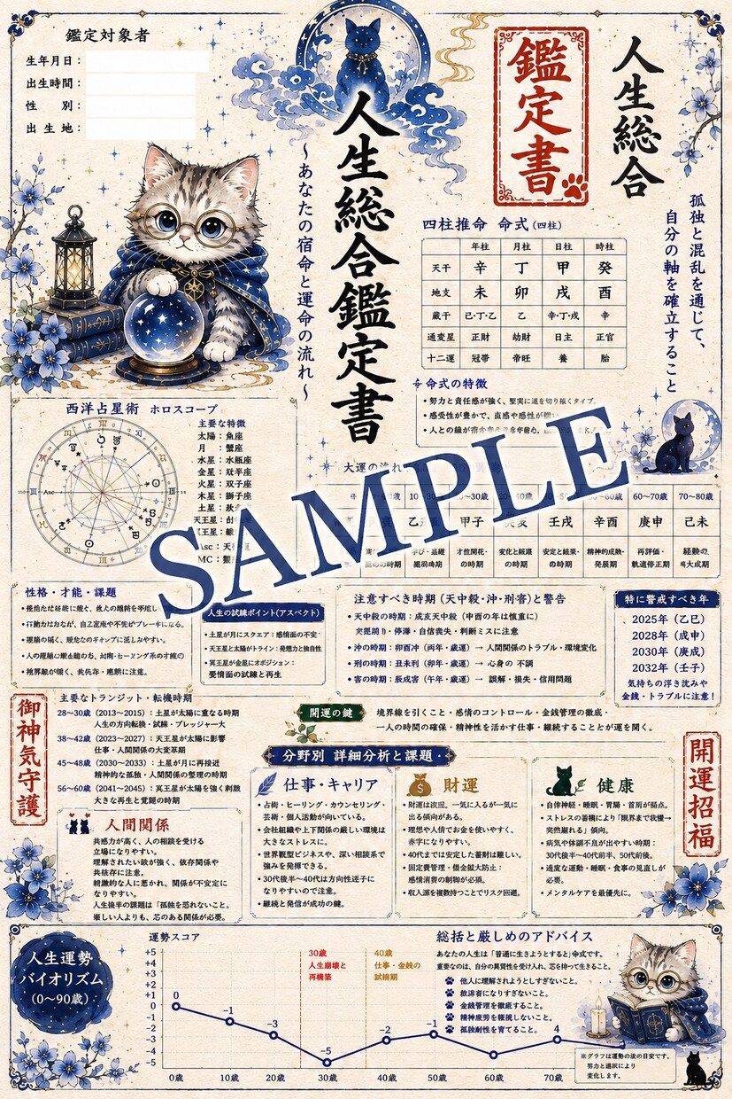 四柱推命×九星気学｜恋愛鑑定書PDFを作成します 恋愛傾向や特徴を読み解き、恋愛に活かせるヒントをお届けします イメージ5