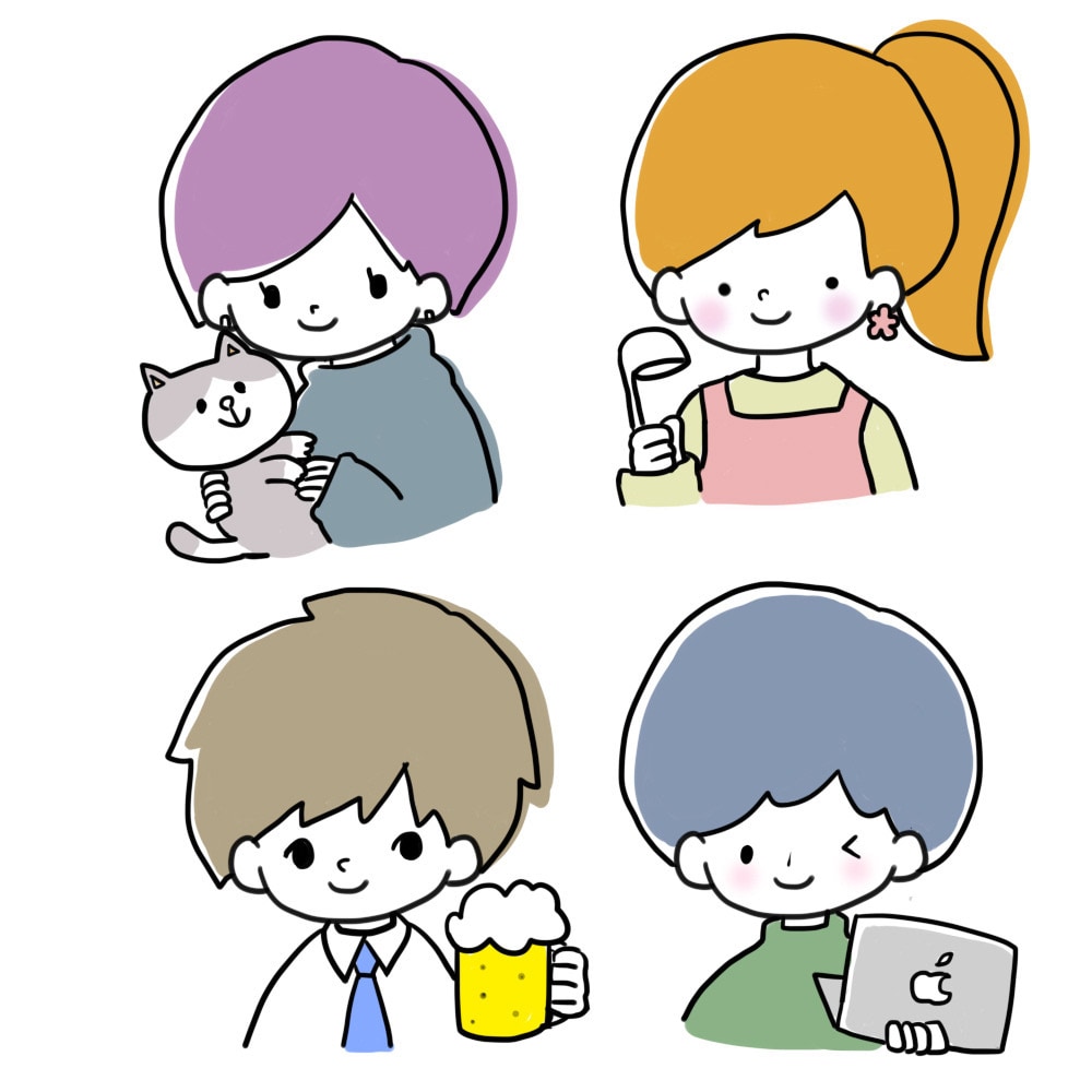 ポップで優しいイラスト描きます SNSアイコンやヘッダー、似顔絵、名刺などの挿絵にどうぞ♪ イメージ6