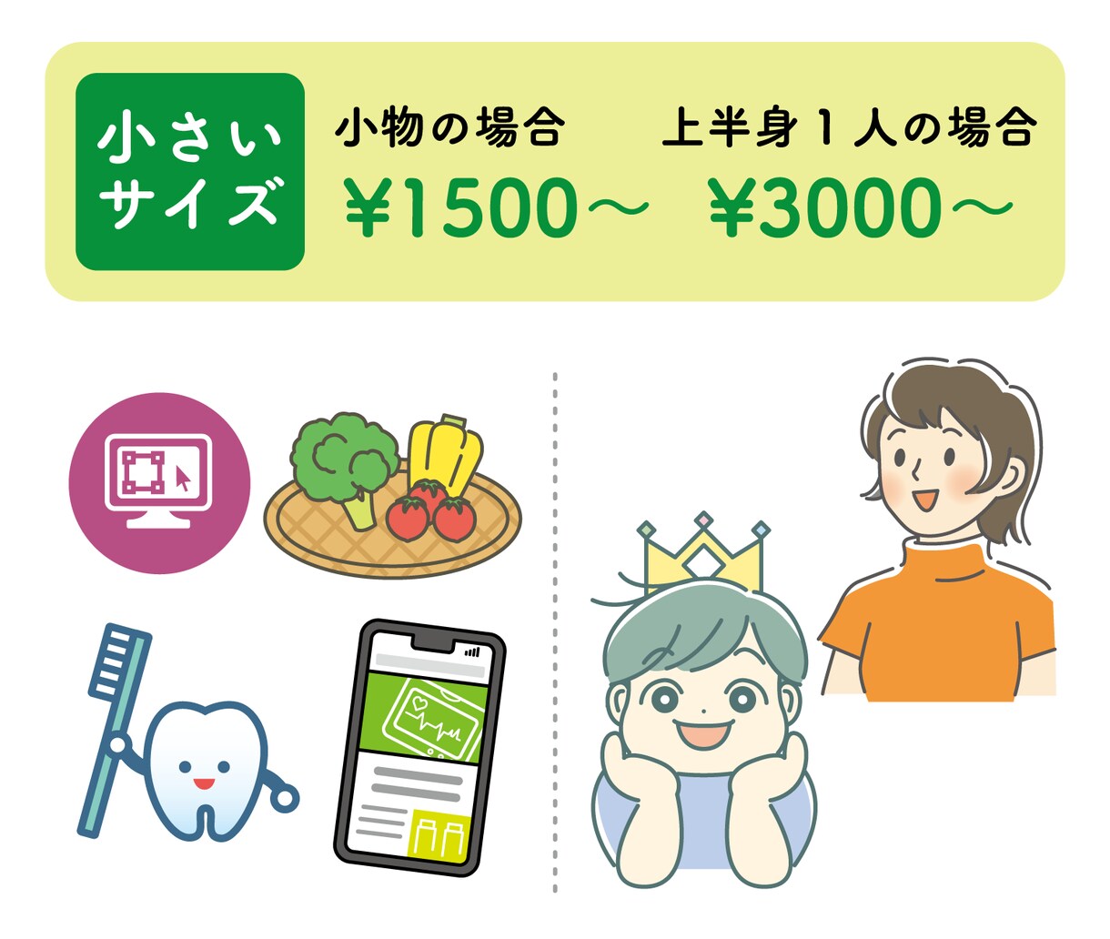 シンプルイラスト描きます 教科書の挿絵も経験したイラストレーターがイラストを描きます。 イメージ3