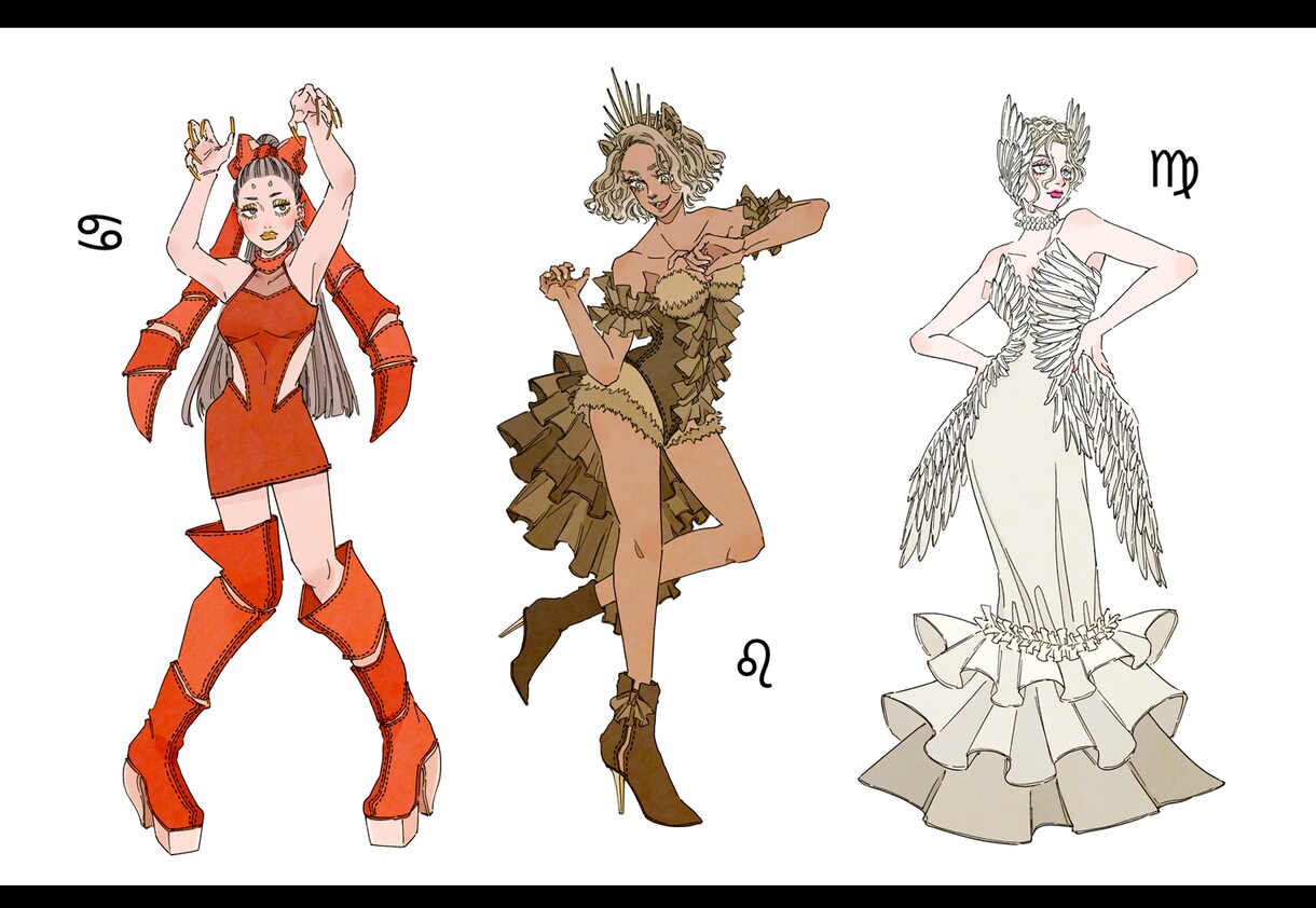 全身立ち絵+表情差分オプションにパーツ分けあります 人外、獣人、擬人化が得意です! イメージ3