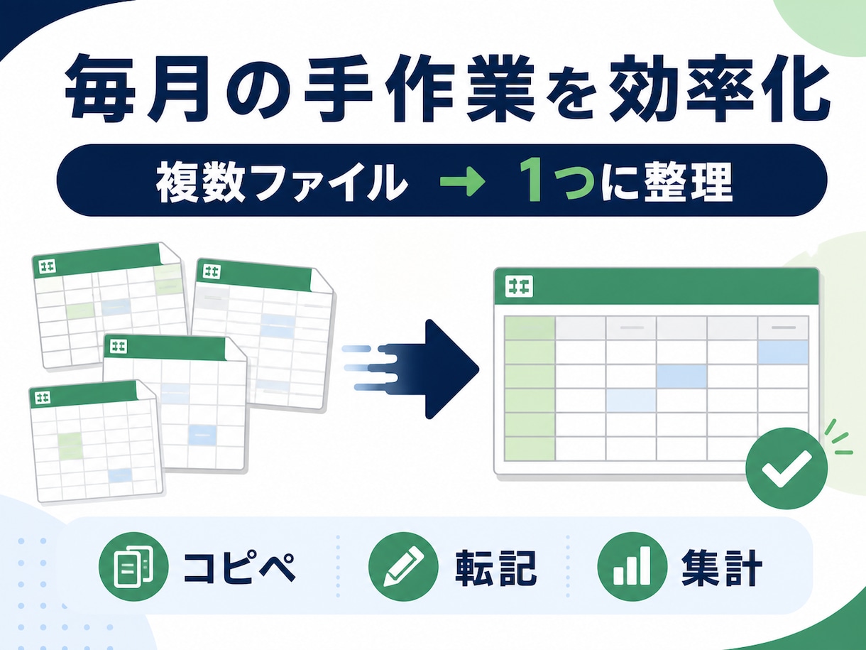 Excel・CSVの集計作業を自動化します 面倒な転記・整形・集計をワンクリック化 イメージ2