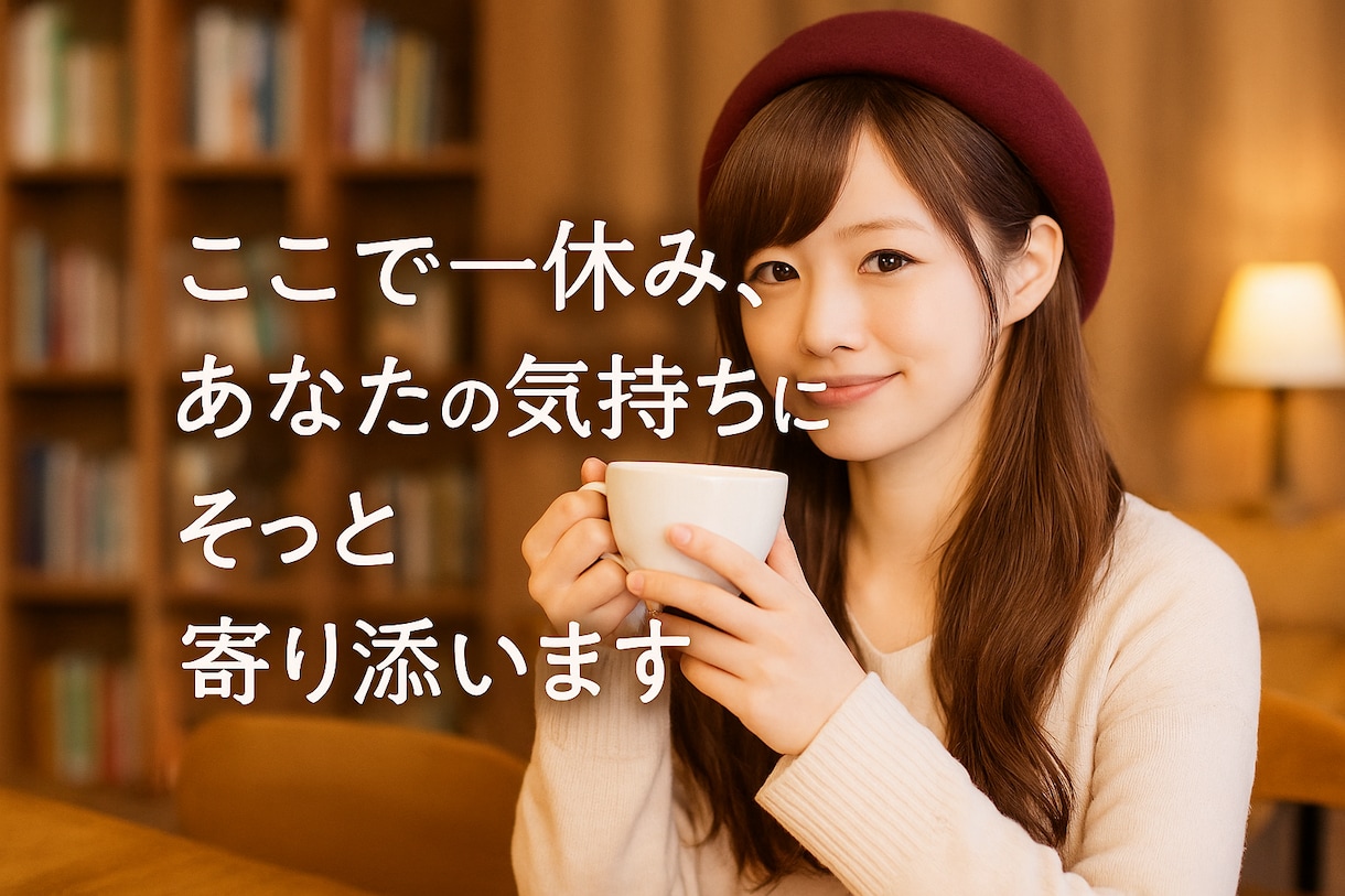 あなた専用の居場所！お気持ち整理手伝います 秘密厳守◎1分からOK！誠実にそっと向き合うサポーター イメージ1