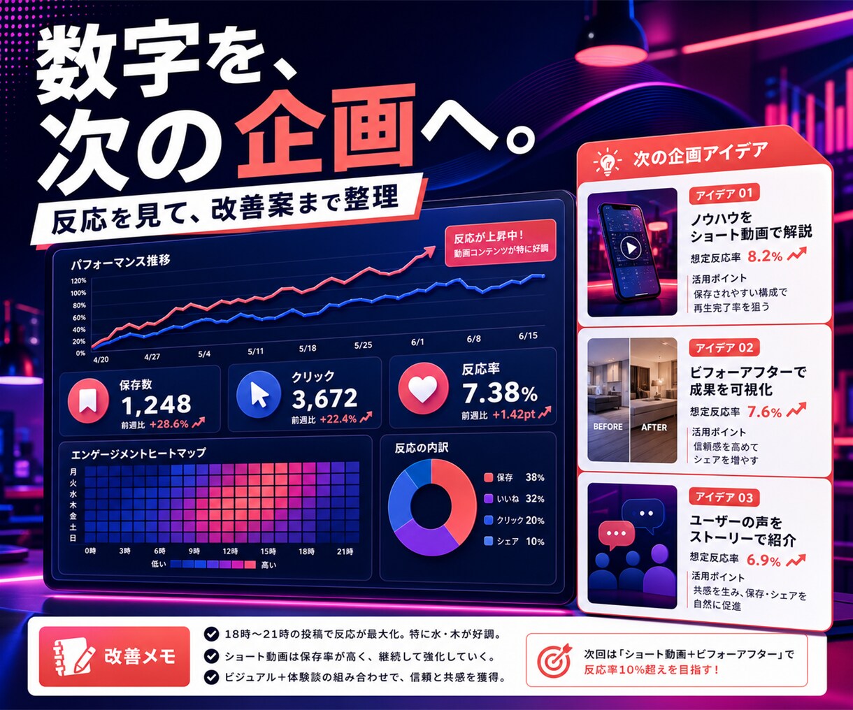 SNS運用の投稿・管理を自動化します 企画・投稿予約・分析まで効率化 イメージ6