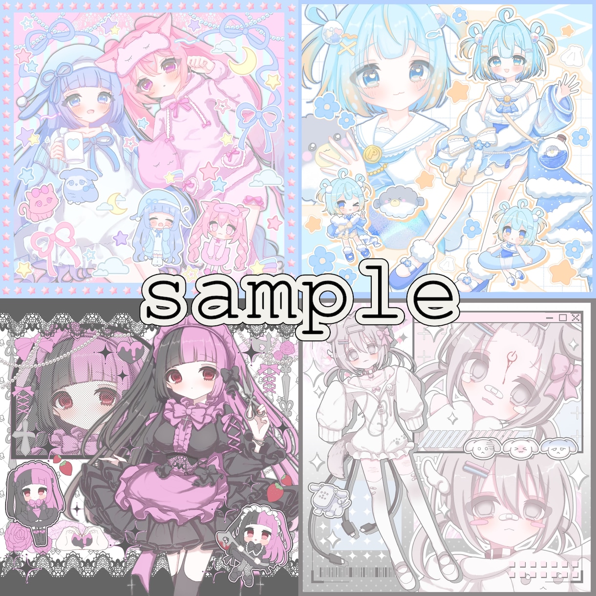 即納可！可愛いキャラクターの1枚絵を制作します 可愛いキャラクター&ミニキャラ制作をいたします イメージ1