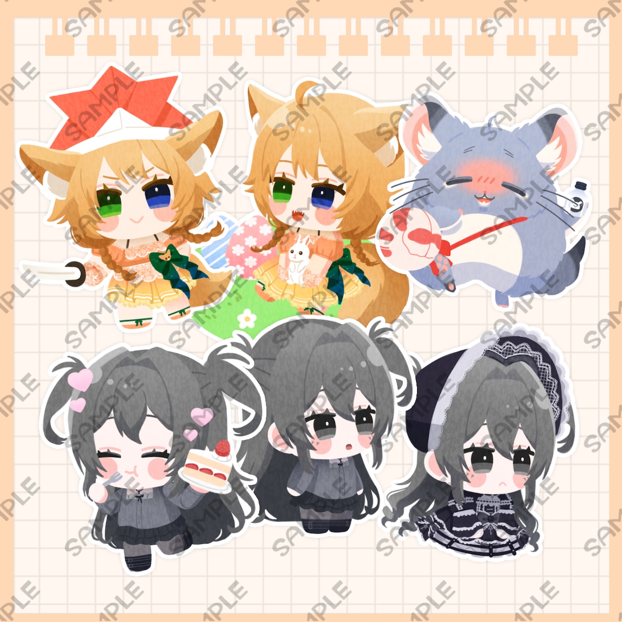 gif対応可！ちまっと可愛いSDイラストを描きます アイコンや配信画面、グッズなどに イメージ1
