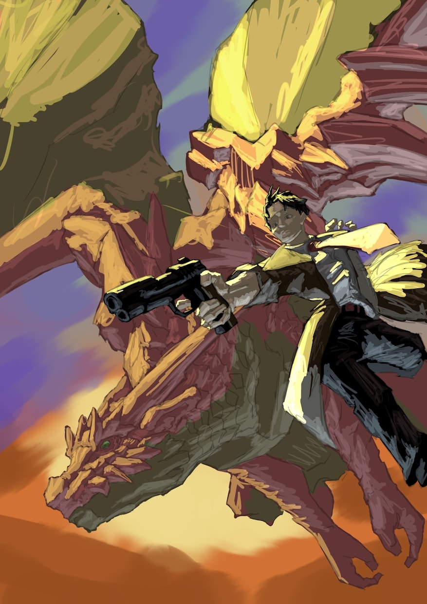 かっこいいドラゴンの一枚絵を作成します 他にないイラストを比較的安価で イメージ1