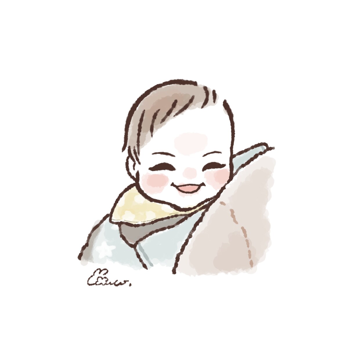 写真そのまま！お子様のほんわか似顔絵描きます アイコン・アルバムに♪可愛い記念の1枚を似顔絵にしませんか？ イメージ4