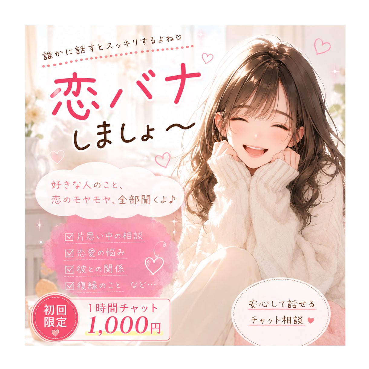 あなたの恋の話聞きます 恋バナしてくれる人集まれ〜！！♡ イメージ1