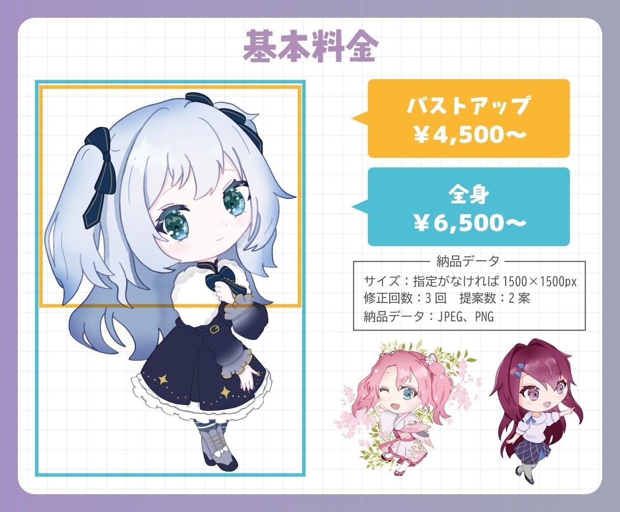 キラキラかわいい！ミニキャラ、ちびキャラ描きます 商用利用可OK！グッズ、SNSアイコン、スタンプに！ イメージ2