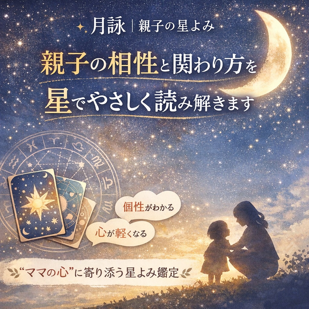 親子の相性と関わり方を星でやさしく読み解きます 子どもにイライラして自己嫌悪…そんなママへ届けます イメージ1