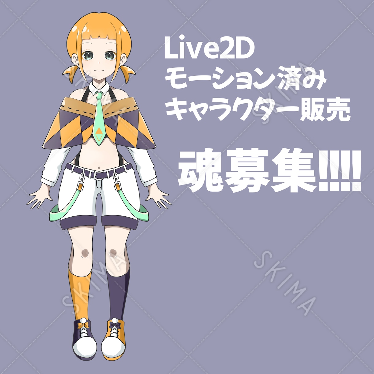 モーション済みlive2dキャラクターを販売します これをアプリに持っていくだけでVTuberに！！ イメージ1
