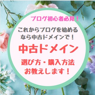 ブログ初心者に中古ドメインのブログの始め方教えます ブログ初心者でも今から始めるなら中古ドメインがおすすめ！ イメージ1