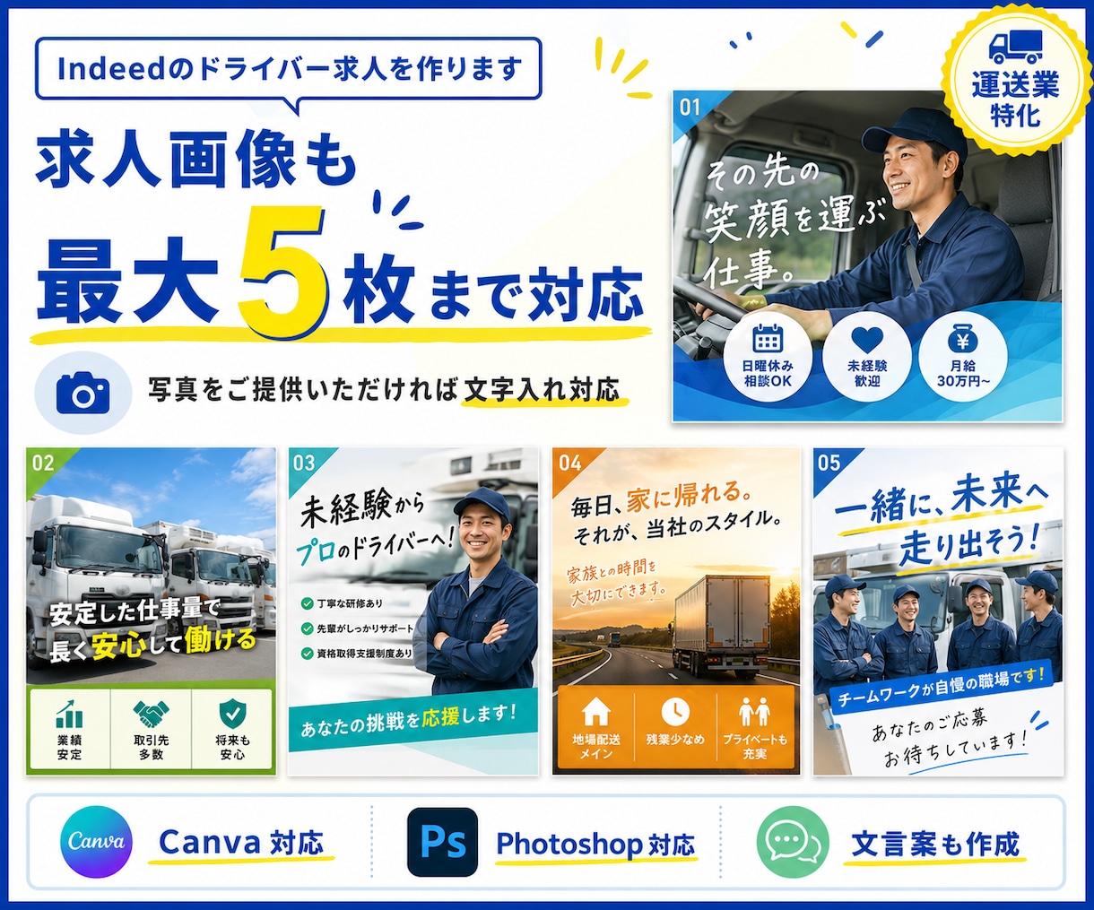 Indeedのドライバー求人を作ります 無料掲載で応募につなげる運送業特化サービス イメージ3