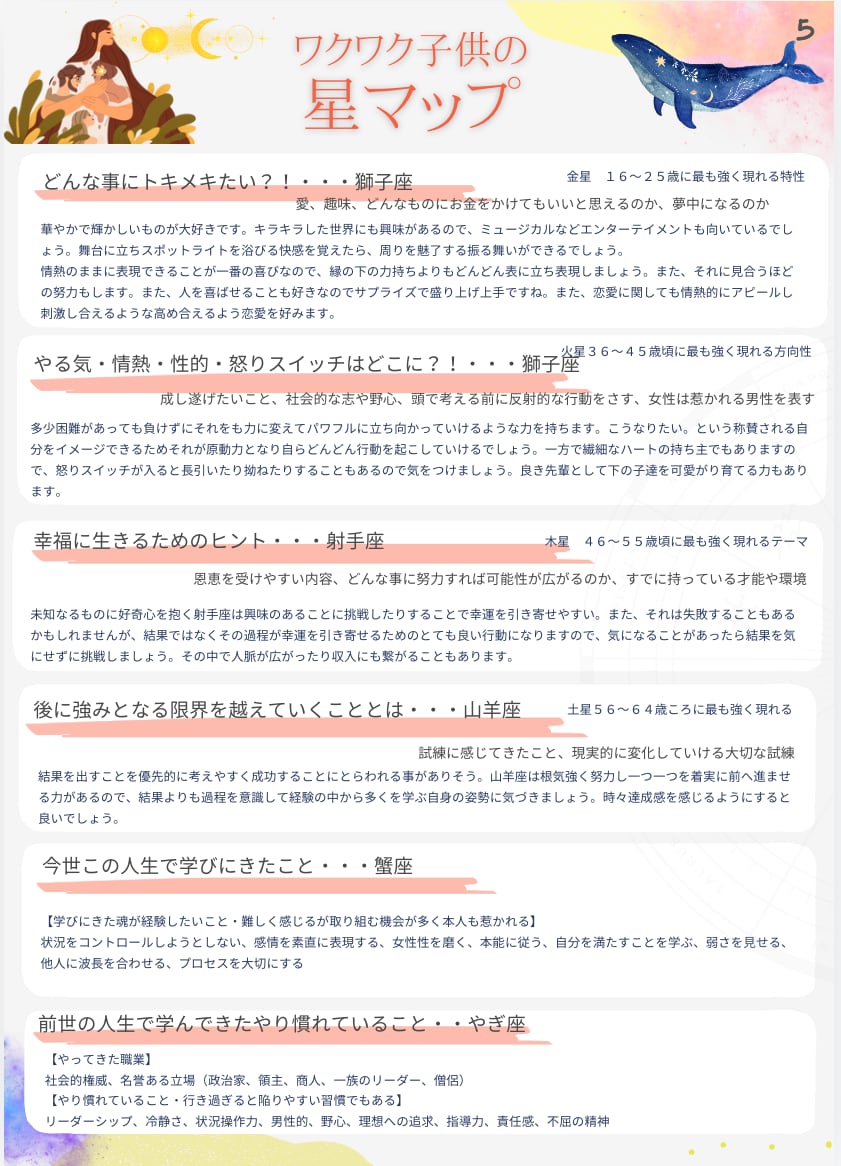 子供のホロスコープ解読から相談まで受付けます ★星よみ★子供の特性•才能を読み解きます！8-15歳 イメージ4