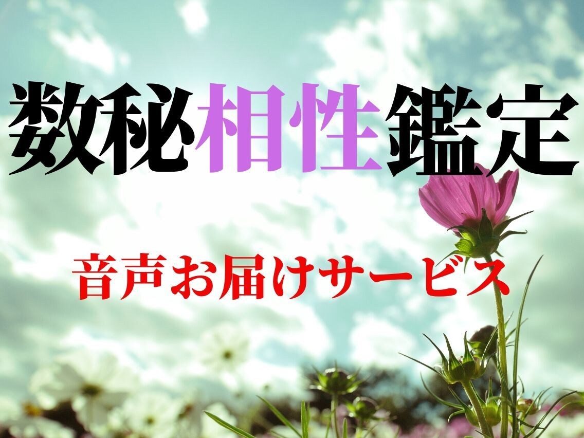 陰陽数秘術で丁寧な相性鑑定。音声にてお届けします 西暦が始まる前から伝わる数秘術を用いて相性や使命を紐解きます イメージ1