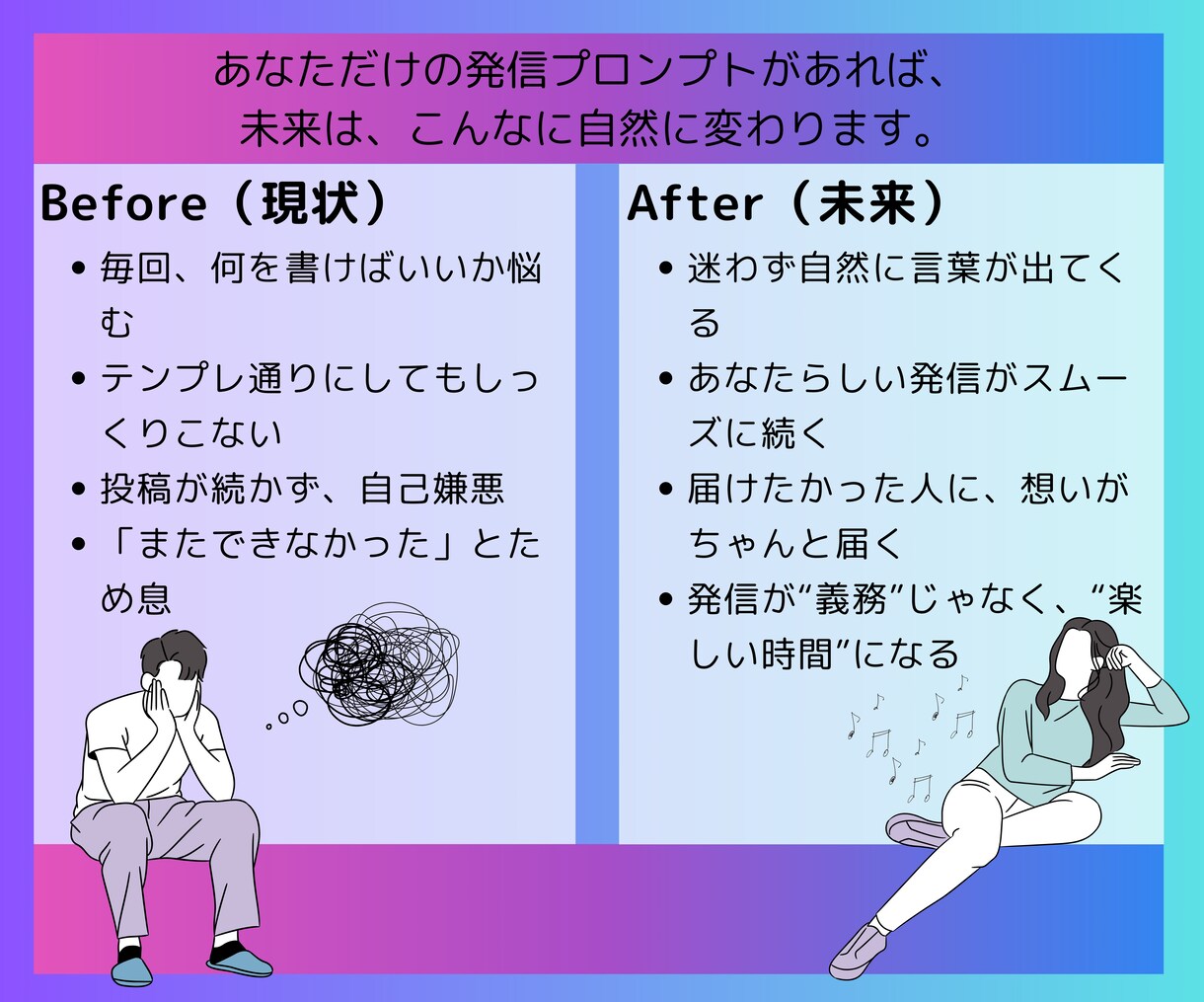あなた専用インスタ投稿に使うプロンプトを作成します あなたのインスタ投稿、今すぐ時短で簡単に！！ イメージ5